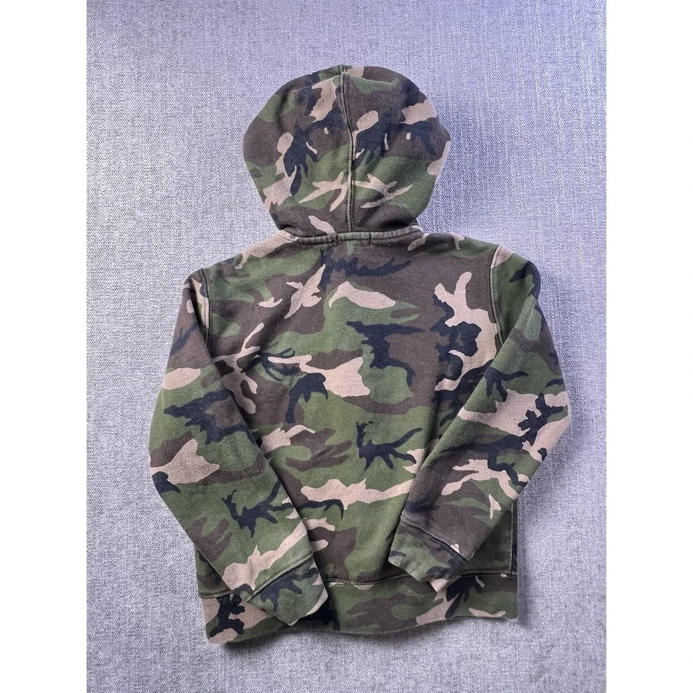 Polo Ralph Lauren Jacket Youth 7 Boys Camouflage Full Zip Hooded Pockets Preppy